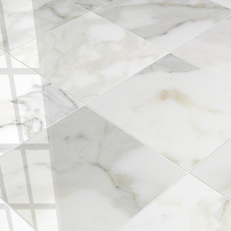 Calacatta Gold Extra Polished Marble Tiles 18×18 (TL10575)