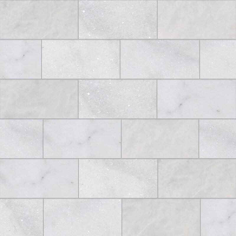 Glacier Honed Marble Tiles 2 3/4×5 1/2 (TL13302)