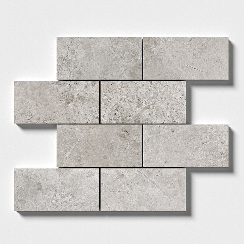 Silver Clouds Polished Marble Tiles 2 3/4×5 1/2 (TL13383)