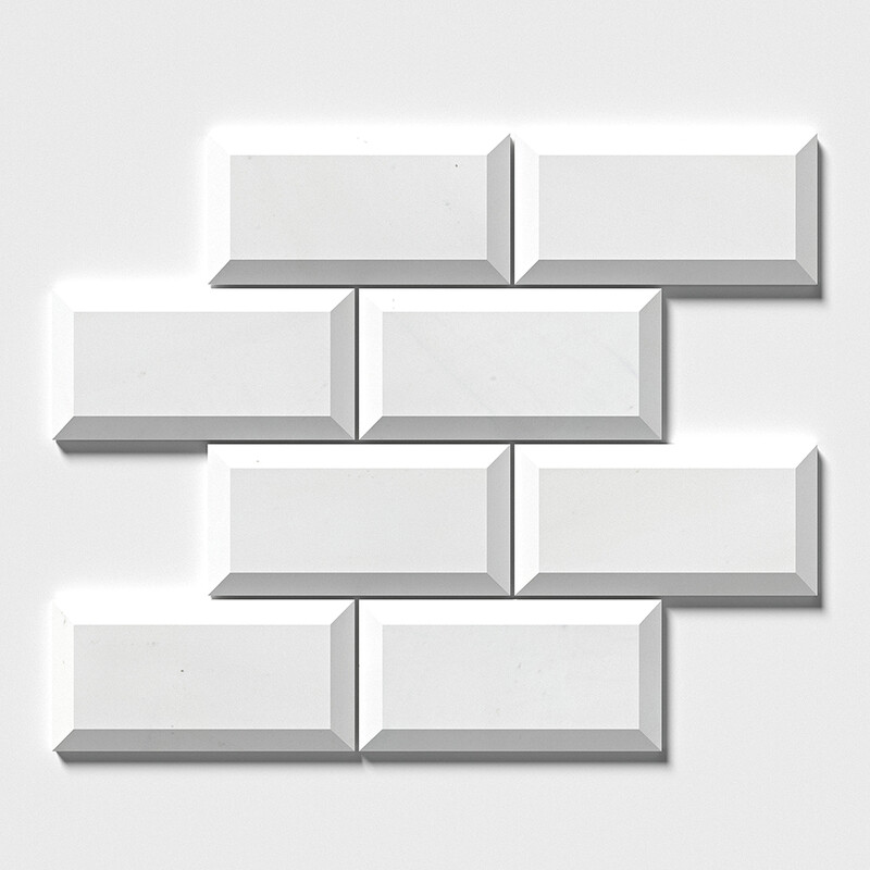 Aspen White Honed Subway Marble Tiles 2 3/4×5 1/2 (TL16733)