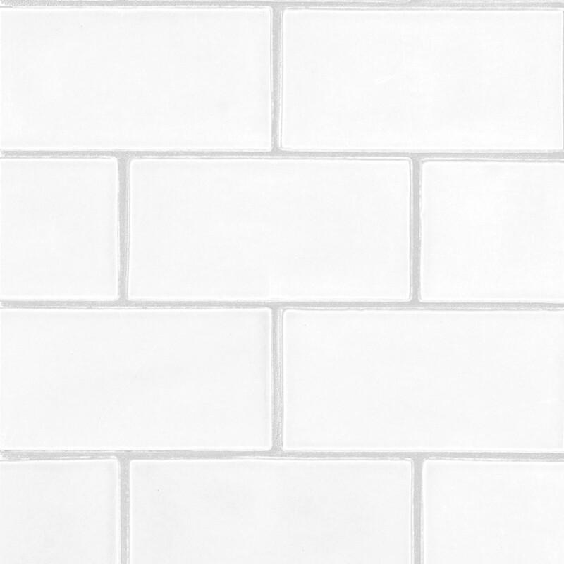 Royal White Glossy Subway Ceramic Tiles 3×6 (TL18350)