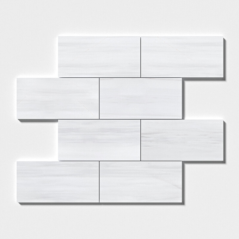 Bianco Dolomiti Classic Honed Marble Tiles 6×12 (TL18531)