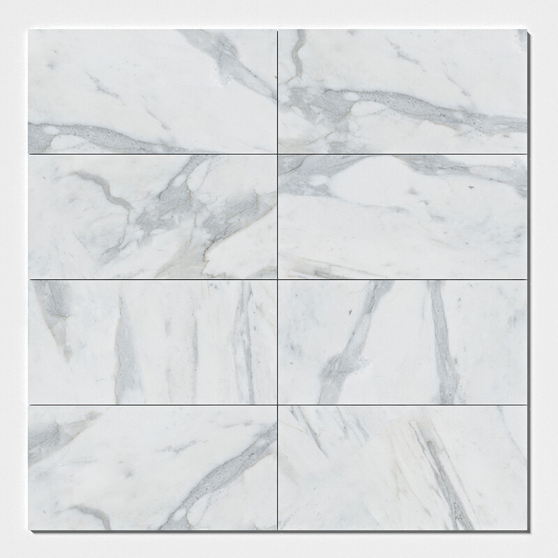 Ladrilhos de mármore Calacatta Gold Royal Honed 12×24 (TL18790)