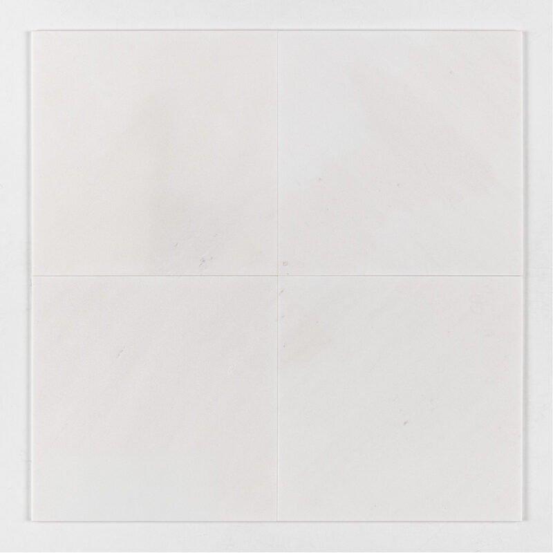 Aspen White Honed Marble Tiles 18×18 (TL19186)