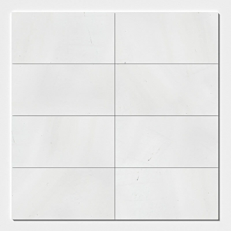 Aspen White Polished Marble Tile 12×24 (TL19340)