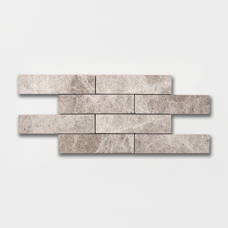 Silver Shadow Polished Subway Marble Tiles 2×8 (TL20026)