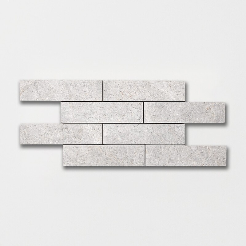 Silver Shadow Textured Subway Marble Tiles 2×8 (TL20027)