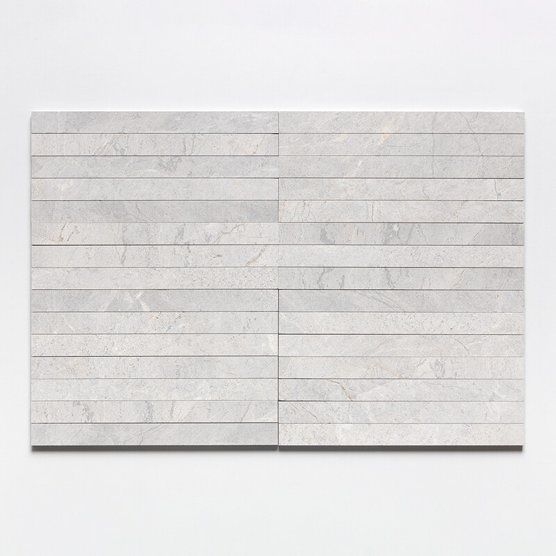 Silver Shadow Leather Plank Marble Tiles 1 9/16×18 (TL20308)