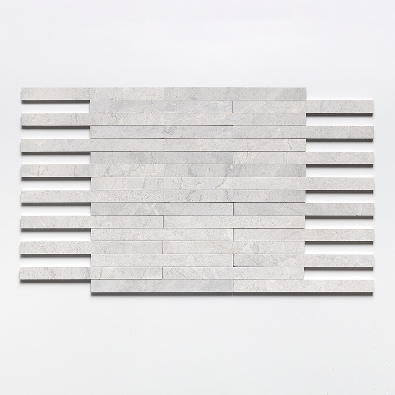 Silver Shadow Leather Plank Marble Tiles 1 9/16×18 (TL20308)