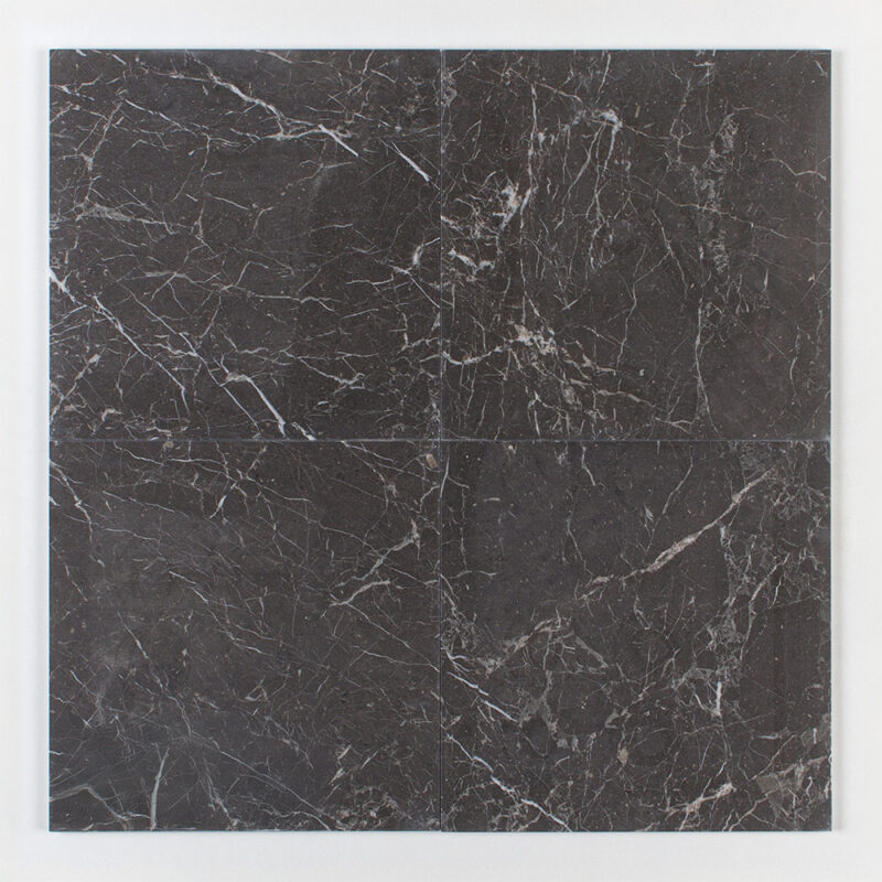 Iris Black Honed Marble Tiles 18×18 (TL20347)