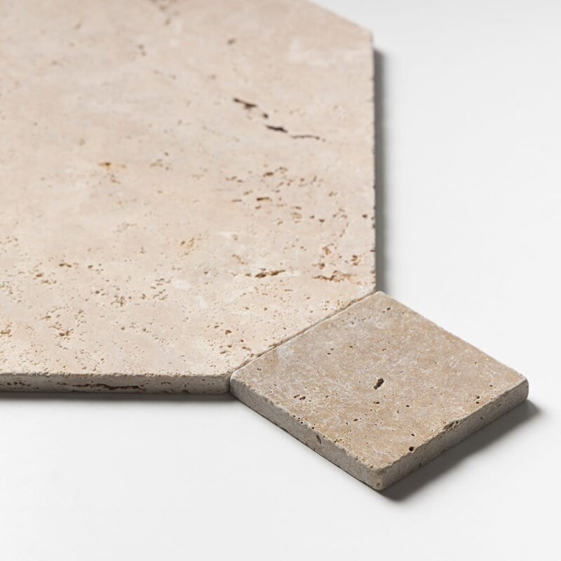 Ivory, Walnut Tumbled Travertine Tiles 16×16 (TL21024)
