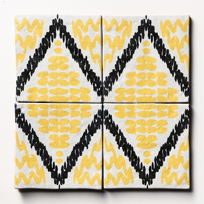 Batik 2 Square 1/2 Glazed Terracotta Tiles 6×6 (TL80128)