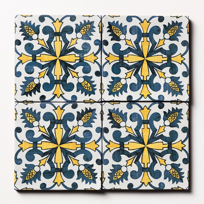 Sintra 4 Square 1/2 Glazed Terracotta Tiles 6×6 (TL80132)