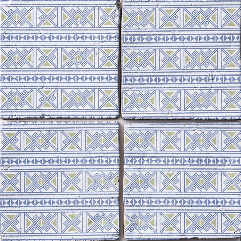 Batik 3 Square 1/2 Glazed Terracotta Tile 6×6 (TL80195)