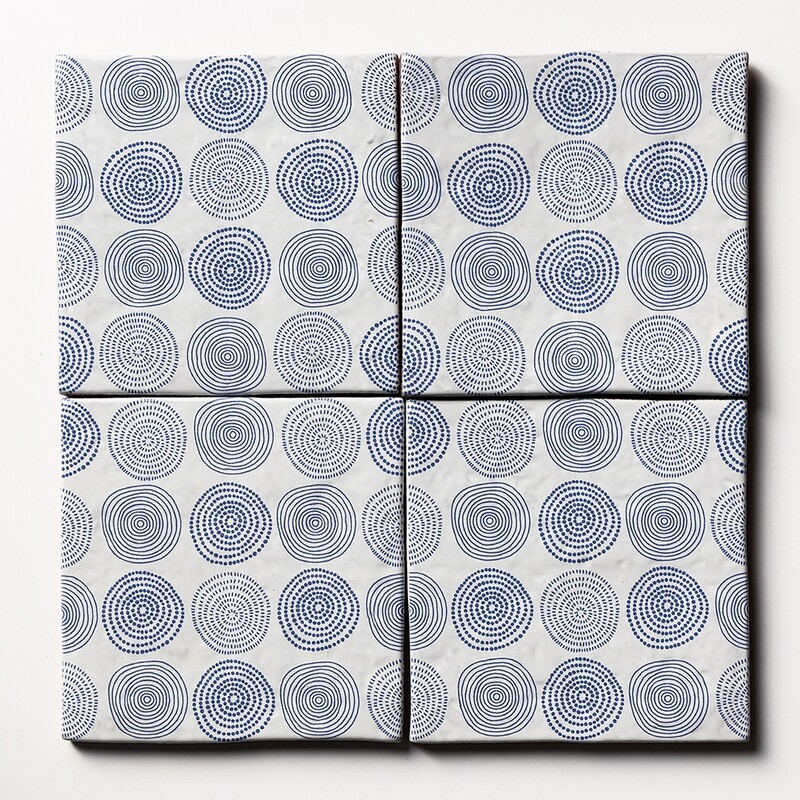 Batik 4 Square 1/2 Glazed Terracotta Tiles 6×6 (TL80196)