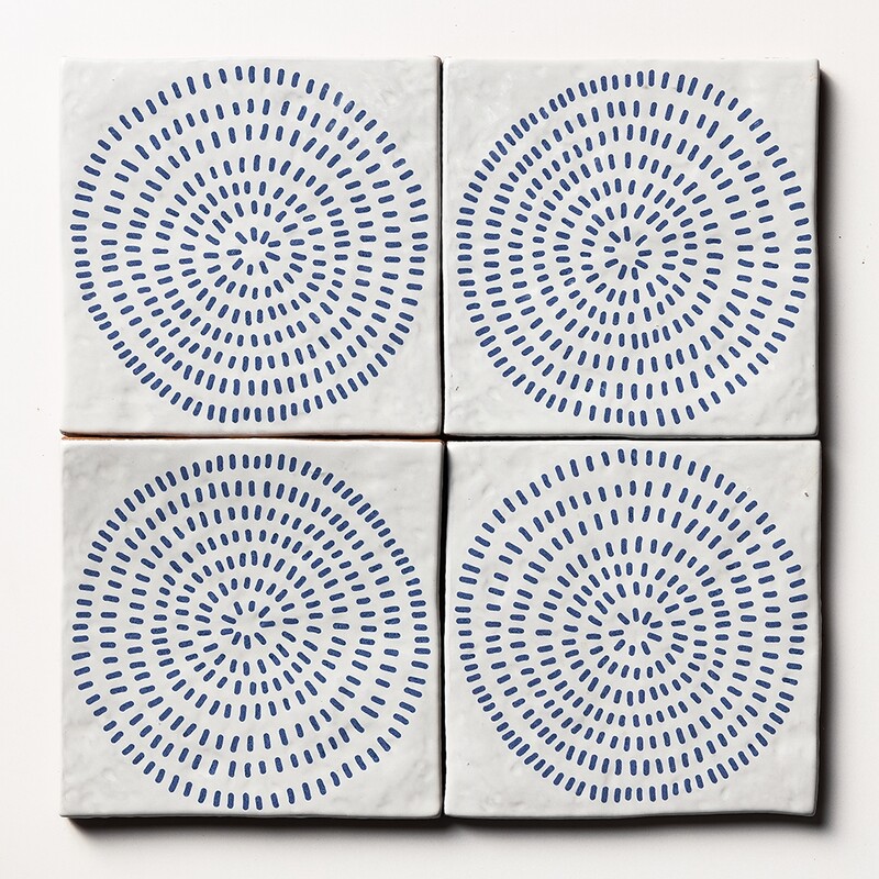 Batik 5 Square 1/2 Glazed Terracotta Tiles 6×6 (TL80197)