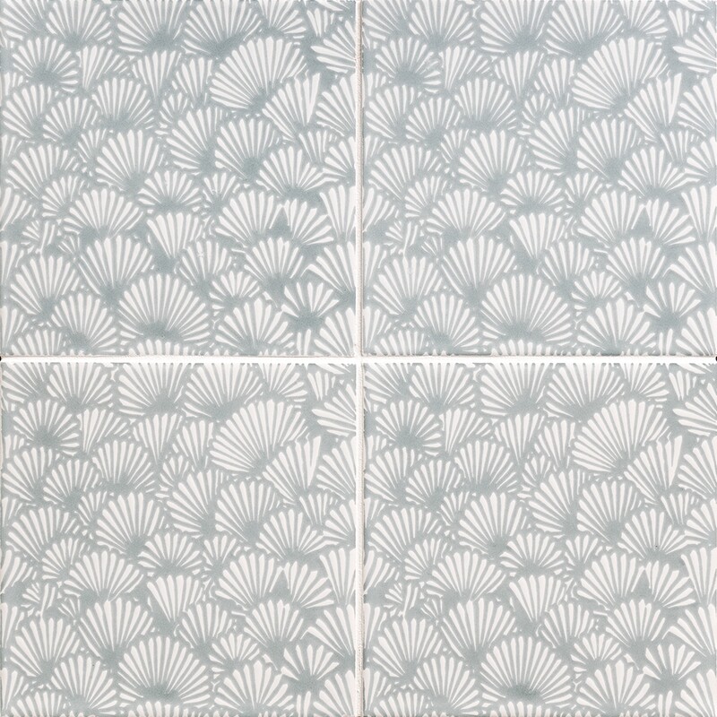Sea Foam Glossy Layered Coral Ceramic Tiles 6×6 (TL80437)