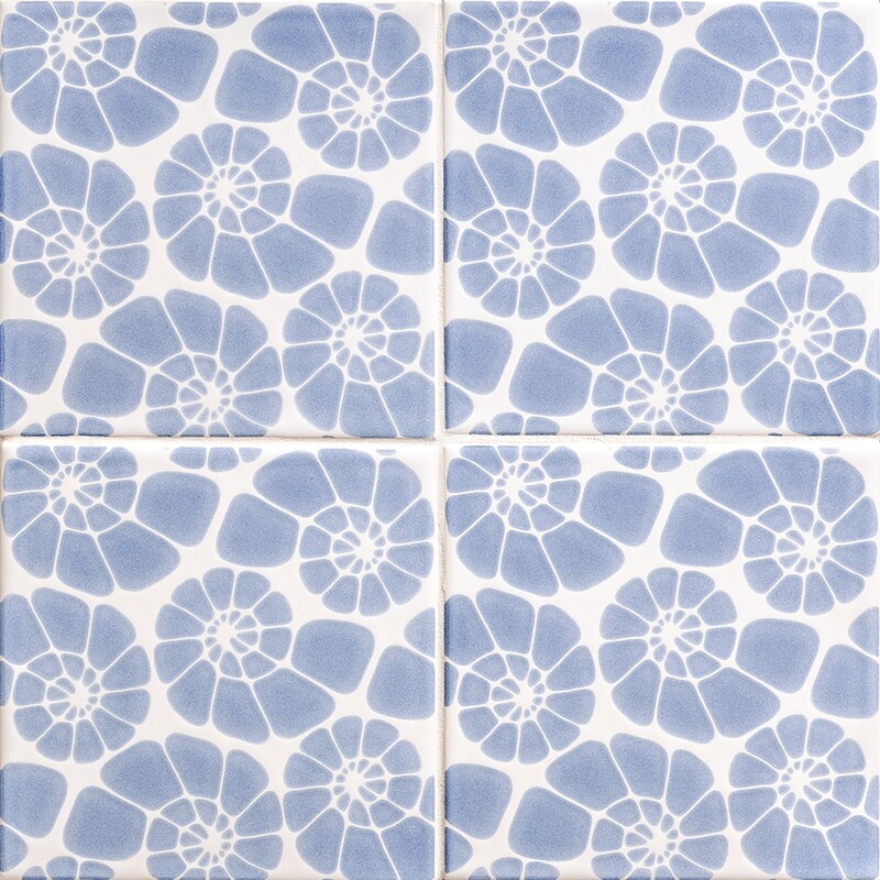 Ocean Weave Glossy Nautilus Cluster Ceramic Tiles 6×6 (TL80438)
