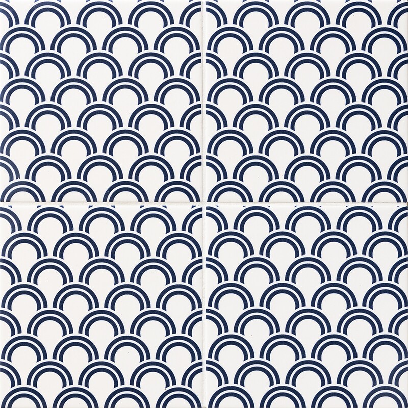 Seigaiha Matte Ceramic Tiles 6×6 (TL80469)