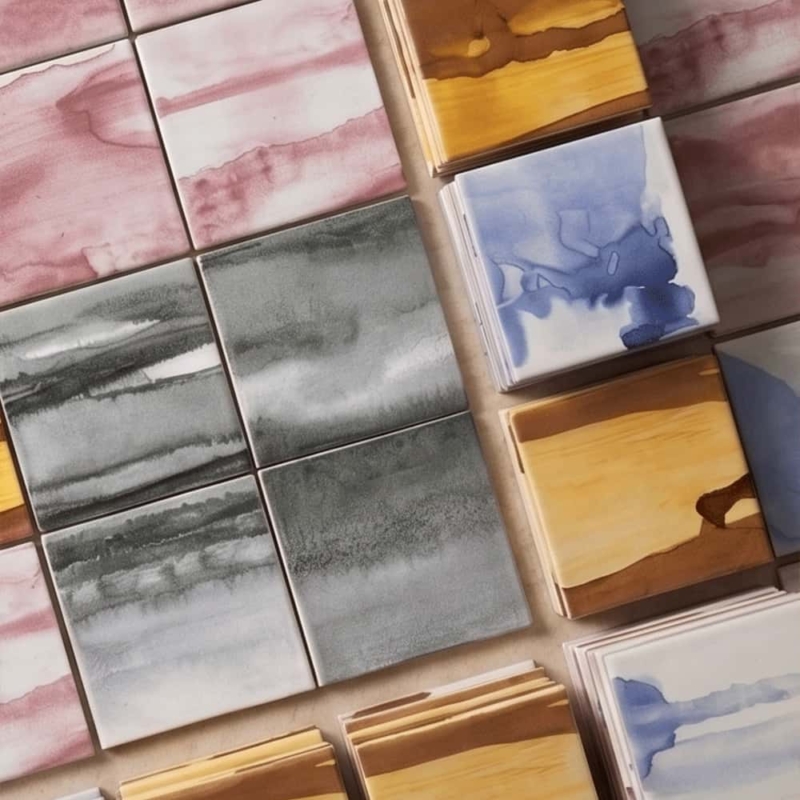 Kiss Me Quick Matte Ceramic Tiles 6×6 (TL80536), Flame Flower Matte Ceramic Tiles 6×6 (TL80537), Mist Flower Matte Ceramic Tiles 6×6 (TL80538), Storm Matte Ceramic Tiles 6×6 (TL80448)