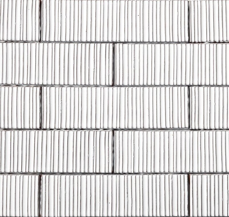 Royal White Glossy Staccato Thin Brick Accent Tiles 2 1/4×7 7/8 (TL80573)