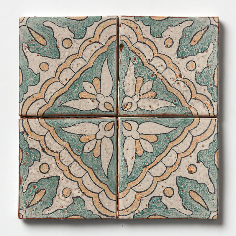 Raphael Glossy Glazed Terracotta Tiles 6×6 (TL80749)