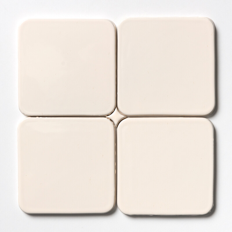 Ivory Glossy Halo Ceramic Tiles 6×6 (TL80821)
