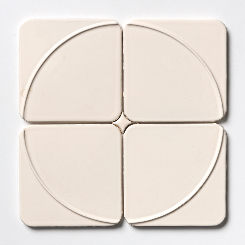 Ivory Glossy Mandala Ceramic Tiles 6×6 (TL80826)
