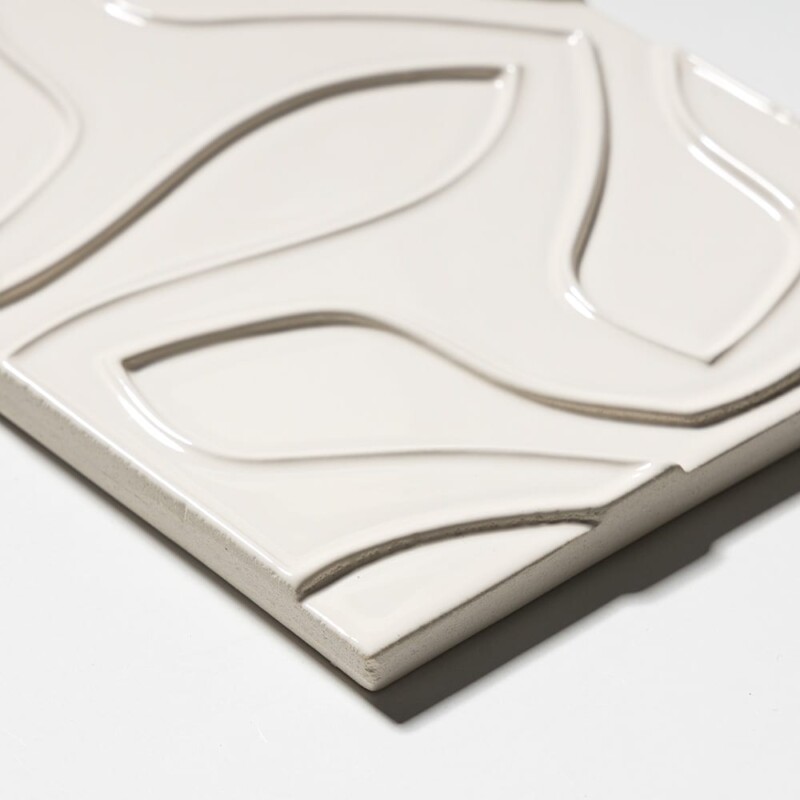 Autumn White Glossy Tioma Ceramic Accent Tiles 6×8 (TL80867)