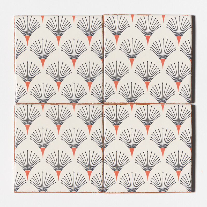 Fanned Matte Glazed Terracotta Tiles 6×6 (TL80900)