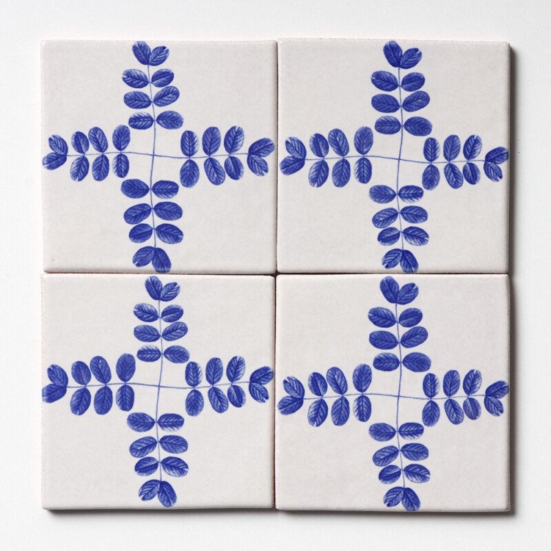 Cadet Matte Garden Topiary Glazed Terracotta Tiles 6×6 (TL80923)