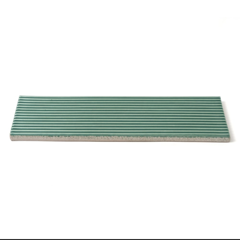 Sage Glossy Thin Fluted Ceramic Tile 4×12 (TL80998)