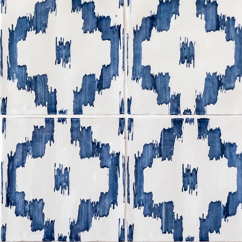 Ikat Crackled Ceramic Tiles 8×8 (TL91056)