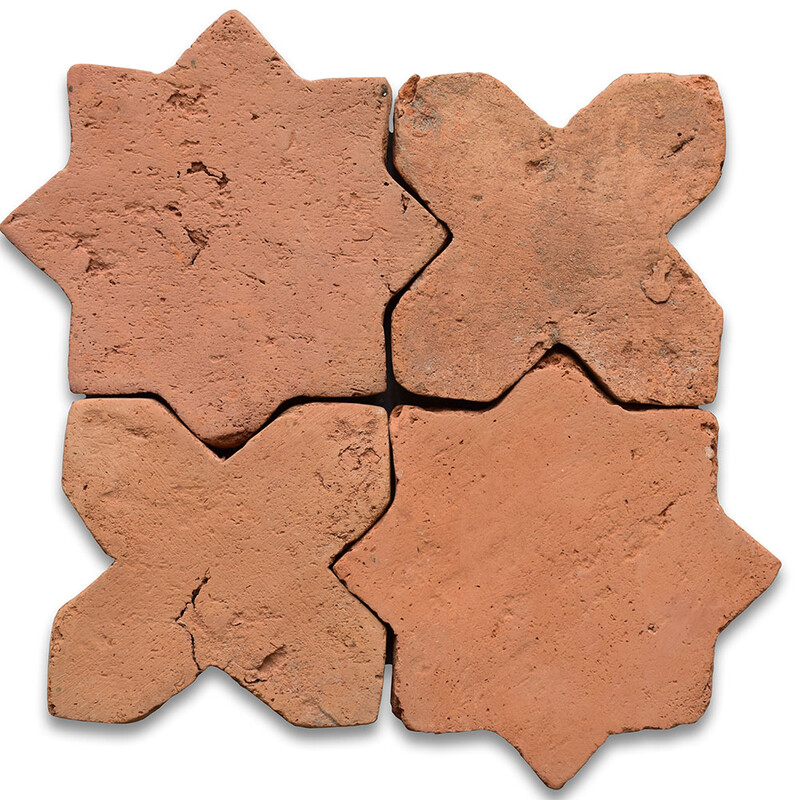 Cotto Med Matte Cross Terracotta Tiles 4×4 (TL91160) Cotto Med Matte Star Terracotta Tiles 4×4 (TL91161)