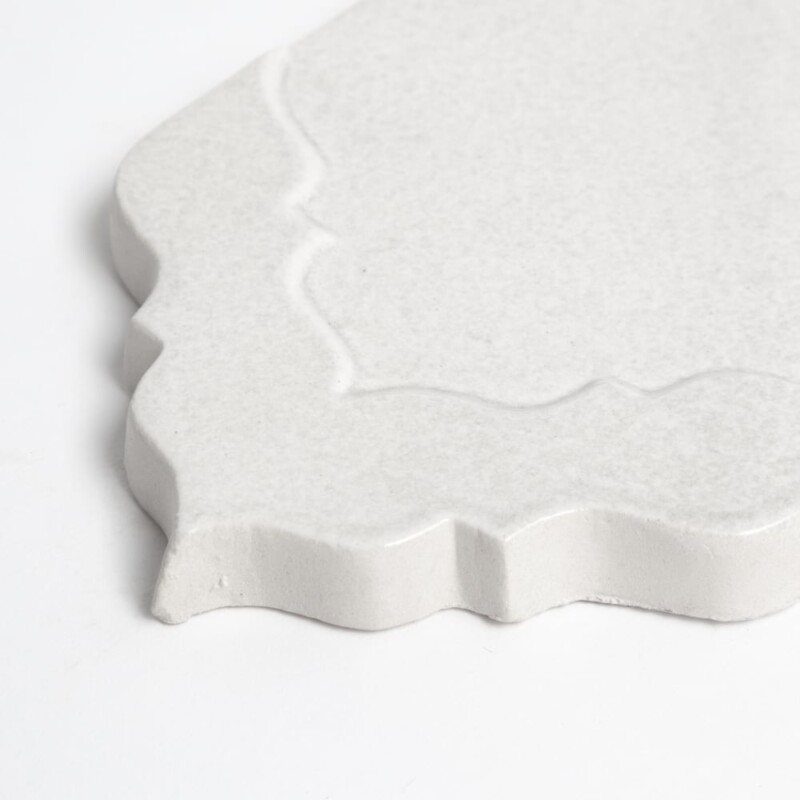 Cloud White Glossy Musa Ceramic Accent Tiles 4×7 1/2 (TL91591)
