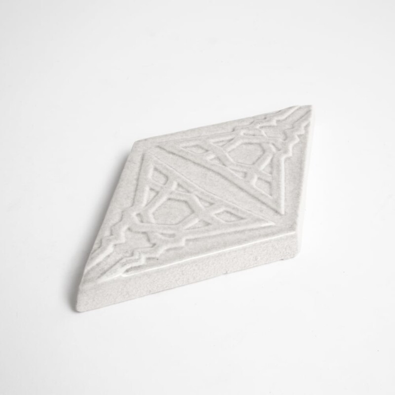 Cloud White Glossy Morotris Ceramic Accent Tiles 3 5/8×6 1/8 (TL91596)