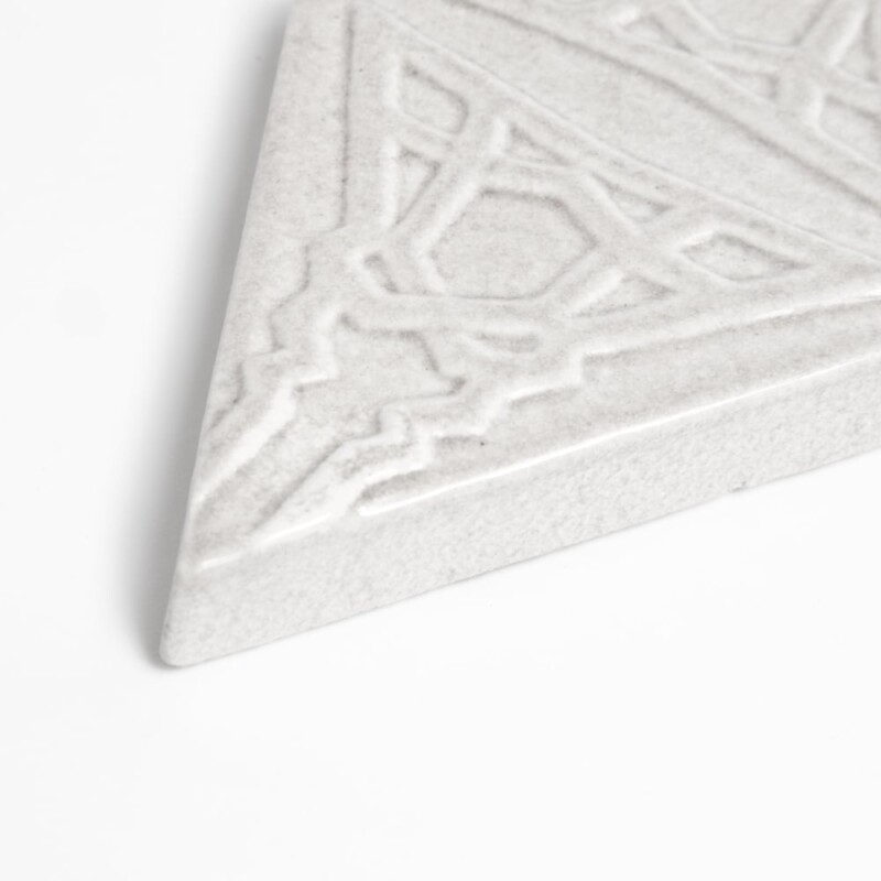 Cloud White Glossy Morotris Ceramic Accent Tiles 3 5/8×6 1/8 (TL91596)