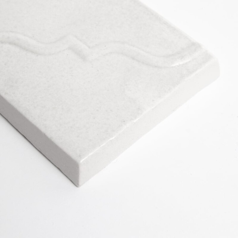 Cloud White Glossy Fina Ceramic Accent Tiles 3×6 (TL91599)