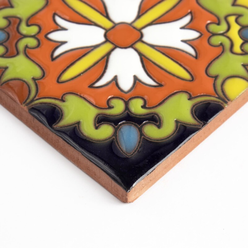Talavera Glossy Cayena Glazed Terracotta Tiles 4×4 (TL91704)