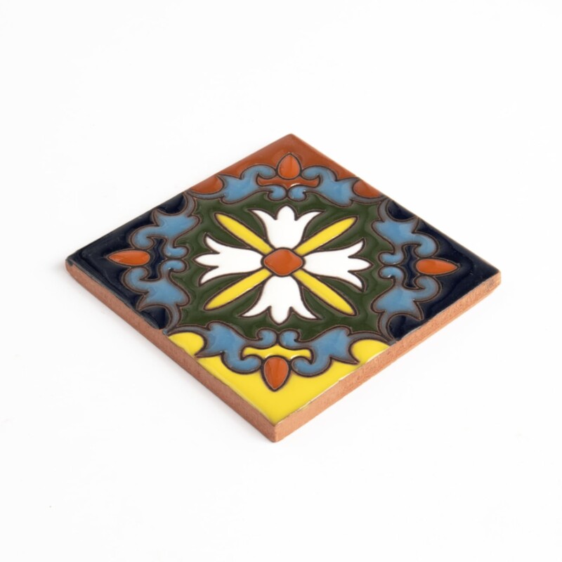 Talavera Glossy Agave Glazed Terracotta Tiles 4×4 (TL91706)