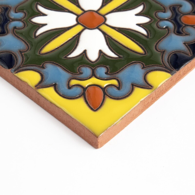 Talavera Glossy Agave Glazed Terracotta Tiles 4×4 (TL91706)