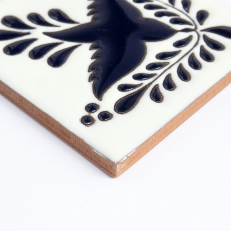 Piastrelle in terracotta smaltata lucida Paloma di Talavera, 4×4 pollici (TL91708)