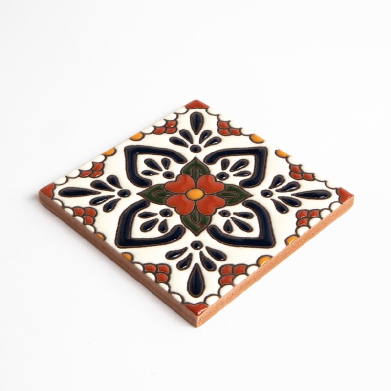 Talavera Glossy Escarlata Glazed Terracotta Tiles 4×4 (TL91712)