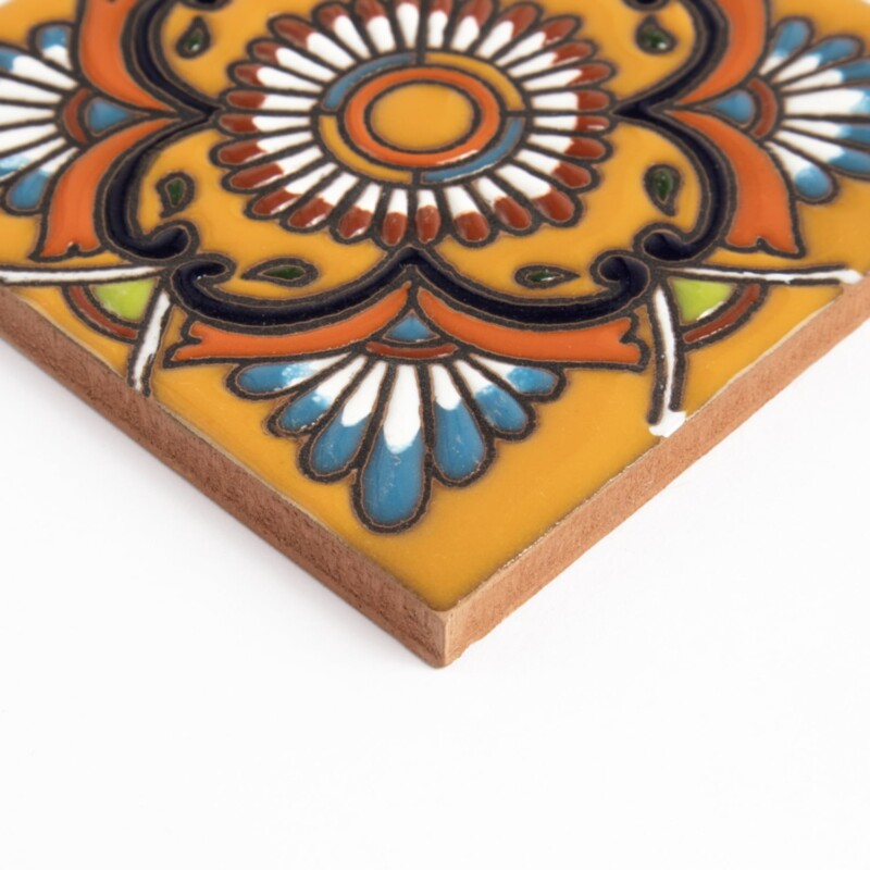 Talavera Glossy Aztlan Glazed Terracotta Tiles 4×4 (TL91717)