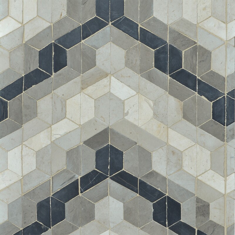 Shiri Honed Limestone Mosaics 12×9 (WBA10062)