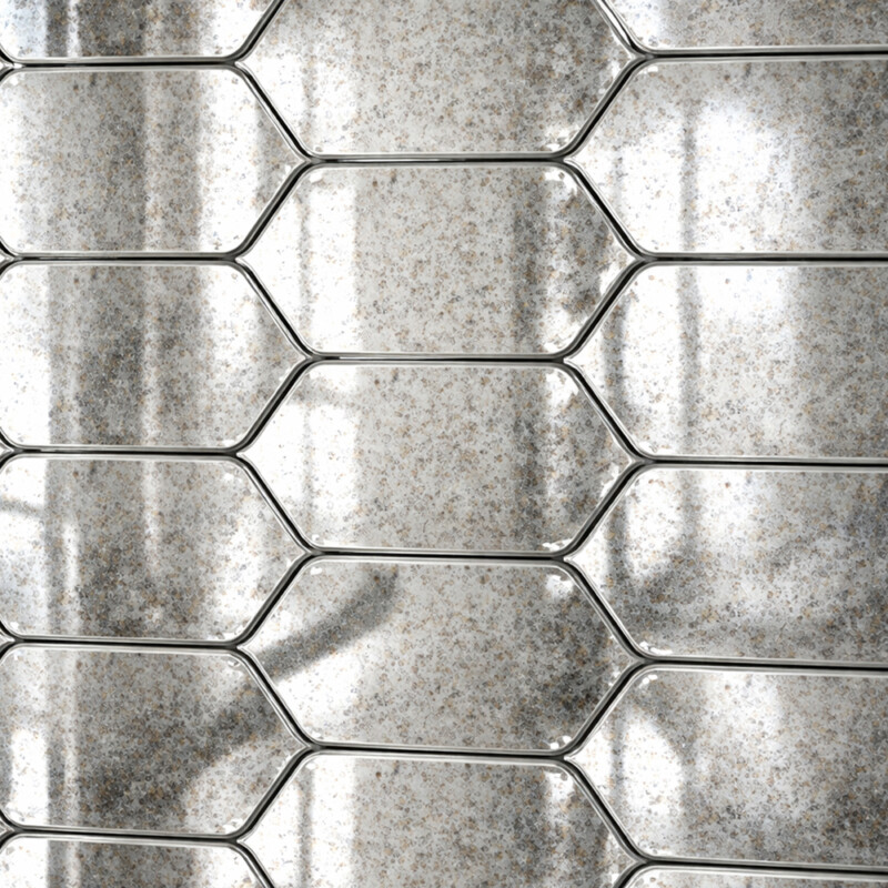 Picket Glossy Glass Mosaics 10×13 1/4 (WCG10034)