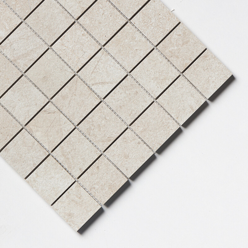 Mosaicos de porcelana blanca mate de 2×2 y 12×12 (WLE00996)