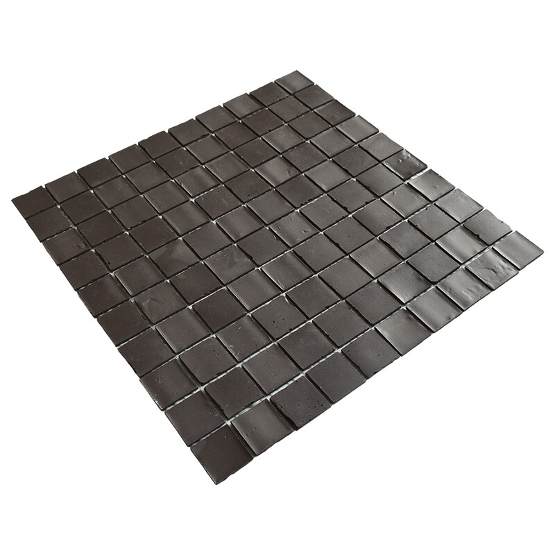 Ebano Matte 1×1 Recycled Glass Mosaics 12×12 (WMM90025)