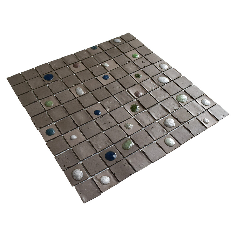 Mosaïques en verre recyclé Fango Matte 1×1 12×12 (WMM90034)