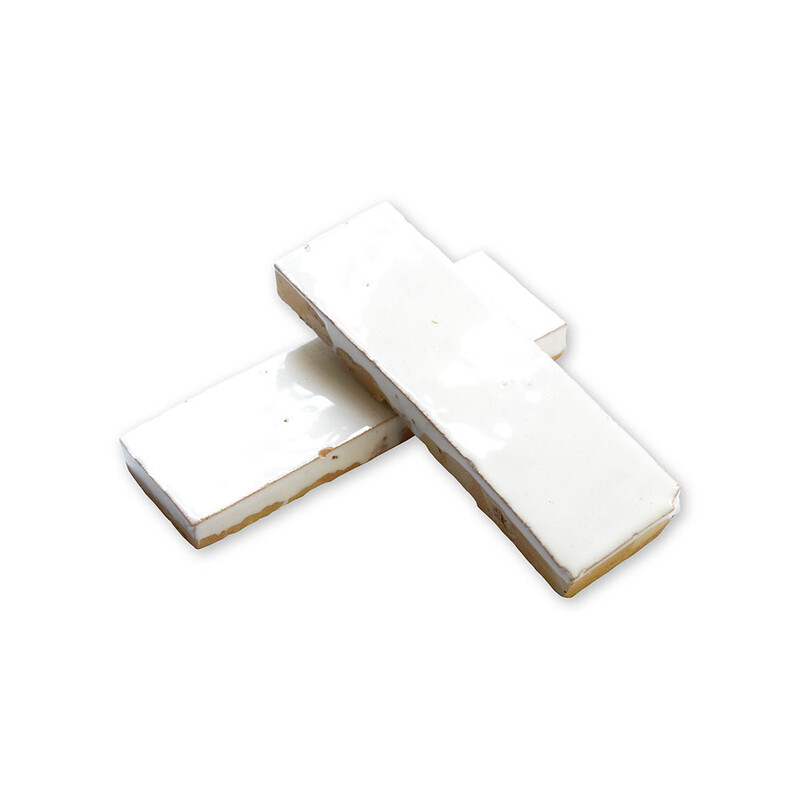 Blanc Niege Glossy Subway Zellige Tiles 2×6 (WMZ90010)